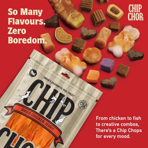 Image of Chip Chops Sun Dried Dog Treat, Easily Digestible, Healthy Dog Treat, Perfect for Snacks, Suitable for All Dog Breeds, Each 70gm (Pack of 12)