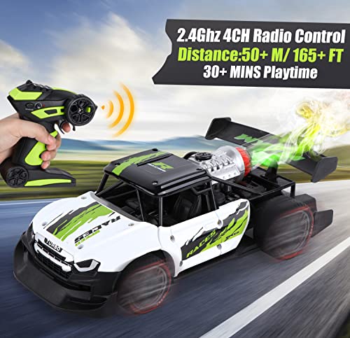 Onthego Remote Control Car,2.4 Ghz Metal Rc Cars With With Spray & Light, Hot Wheels Rc Cars, Electric Sport Racing Hobby Toy Car With Rechargeable Batteries,Cool Rear Wing Car Gift For Kids Boys #TOP3