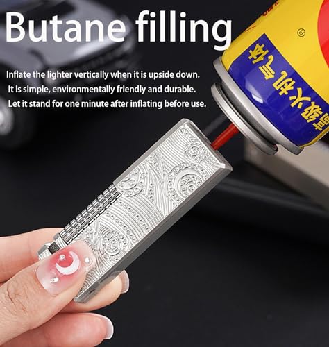 Encendedor de butano portátil, recargable y resistente al viento para velas y camping 6