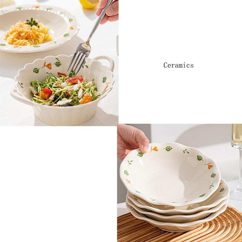 Balsamic Flower Ceramics Western Plates Fish Plate Ramen Bowl Set