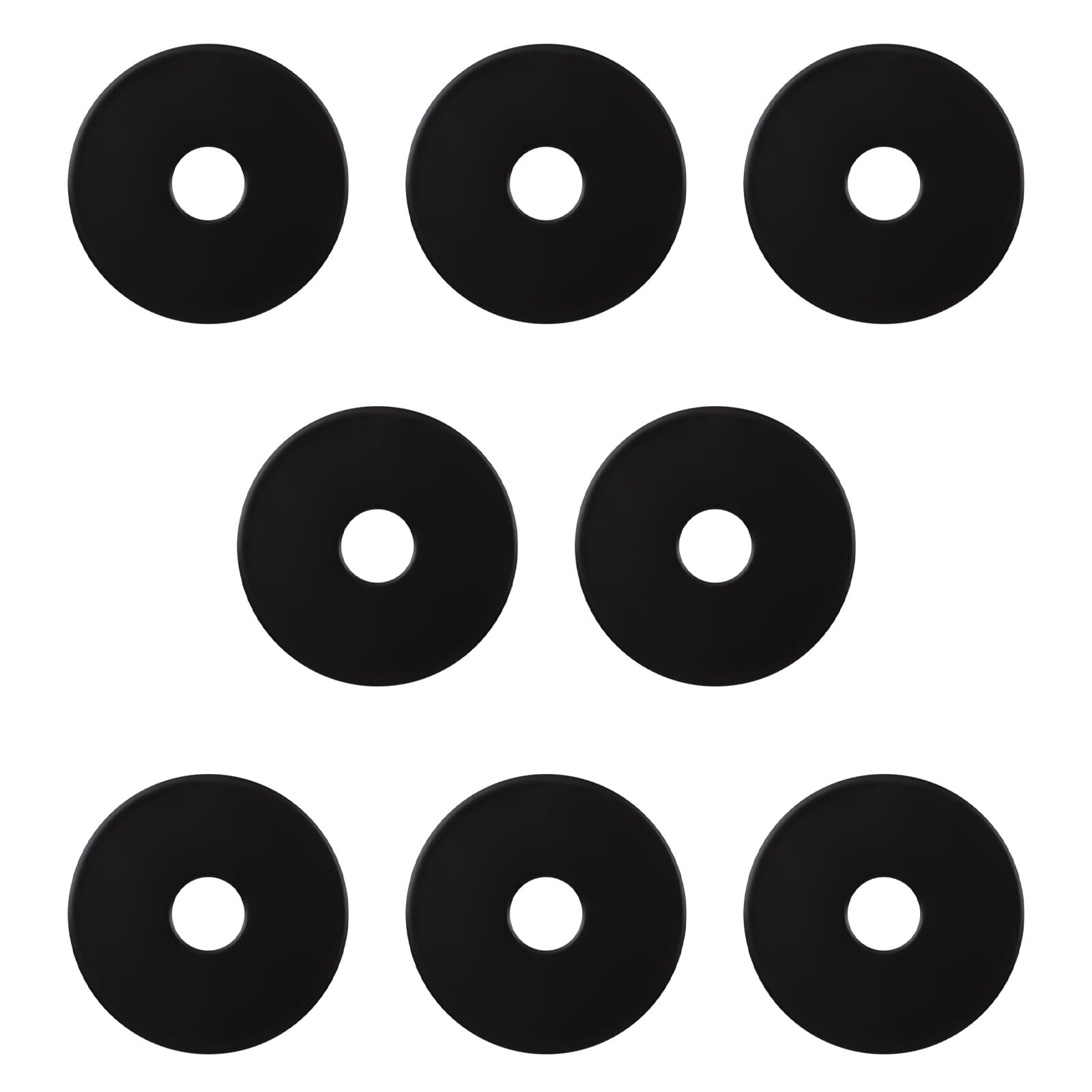 MOROBOR Cabinet Knob Backplate, 8 Pcs Black Round Backplate Washers Cabinet Hardware Knob Backplates Thick Round Wide Base for Bi-Fold Closet Door Dresser Drawer Pulls Handles/1.57 Inch โ image 1
