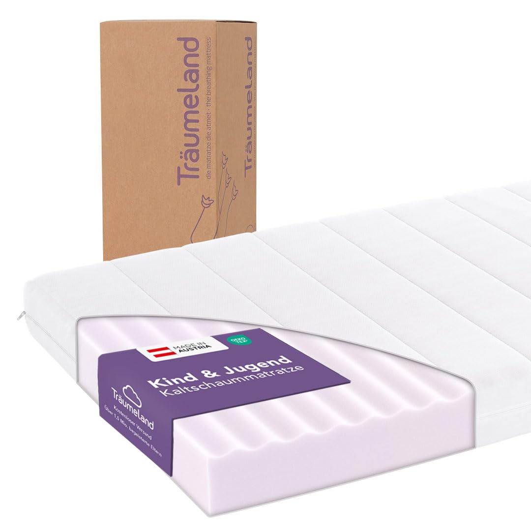 Träumeland - Matratze für Kinder & Jugendliche 120x200 cm | Duo Sleep Basic - Optimale Härtegrad - Oeko-TEX Zertifiziert & hygienisch Dank waschbarem Bezug