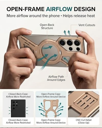Coque Galaxy S26 Ultra Métal CNC avec anneau support pour vidéo - 5