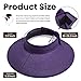 Simplicity Women's Wide Brim Straw Sun Visor Roll-up Sun Hat for Women Purple