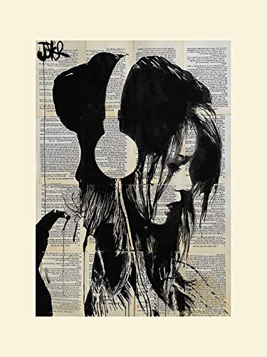 The Art Group Loui Jover Melodies Solace Mounted Print, Multi-Colour, 30 x 40 x 1.3 cm