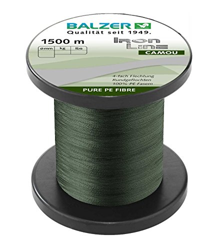 Balzer Iron Line Angelschnur 1500m - Chartreuse Geflochtene Schnur 8-fach