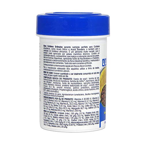 Ração Para Peixes Ciclídeos Granulos Alcon 30g Alcon Para Peixes