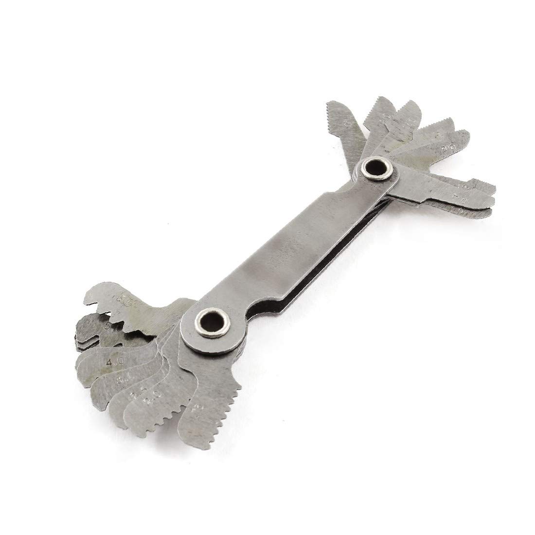 X-DREE Foldable Silver Tone 20 Leave 0.4-6mm Thread Screw Pitch Gauge(Tono argento pieghevole 20 Lasciare il calibro del passo vite filettato da 0.4-6mm