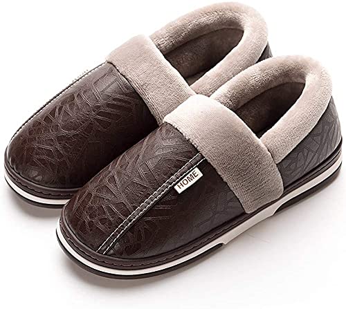Women's Men's Soft House Felt Slippers Suede Indoor Slip On Cotton Shoes Memory Foam Anti-Skid Sole