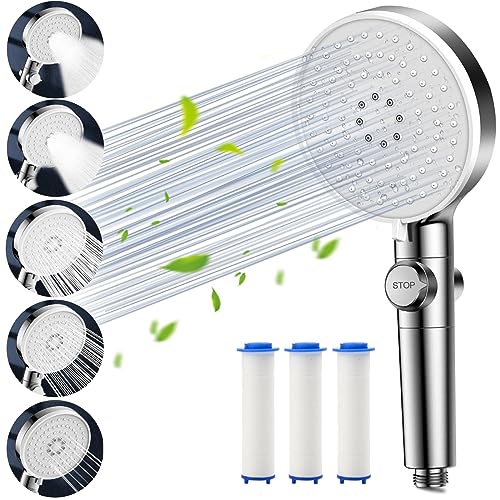Duschkopf Mit Aktivkohle-Filter - 5 Sprühmodi & Verstellbarer Druck
