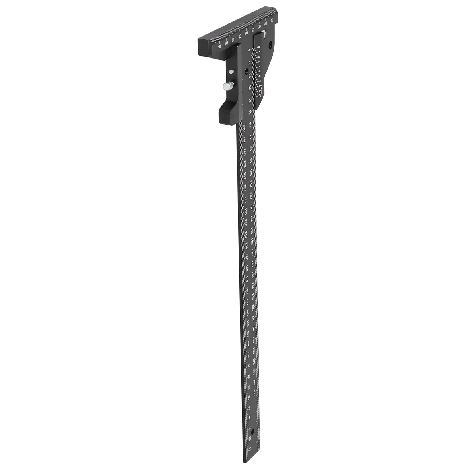 Yosoo Health Gear Linijka do Obróbki Drewna, Suwmiarka Głębokości ze Stopu Aluminium 300 Mm, Oznaczenie 45 90 135 Stopni, tył Magnetyczny, Skala Laserowa do Pomiaru Układu Stolarza