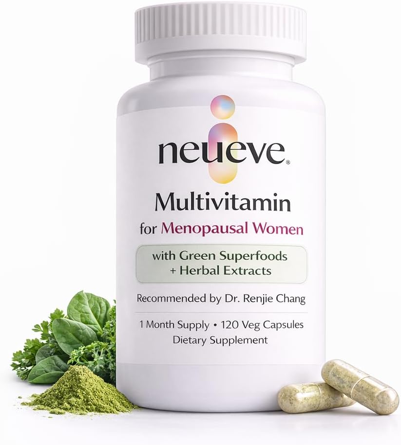 NeuEve Multivitamin for Menopausal Women, Immune Support Supplement with Iron, Vitamin D, 30 Day Supply, 120 Veg Capsules.
