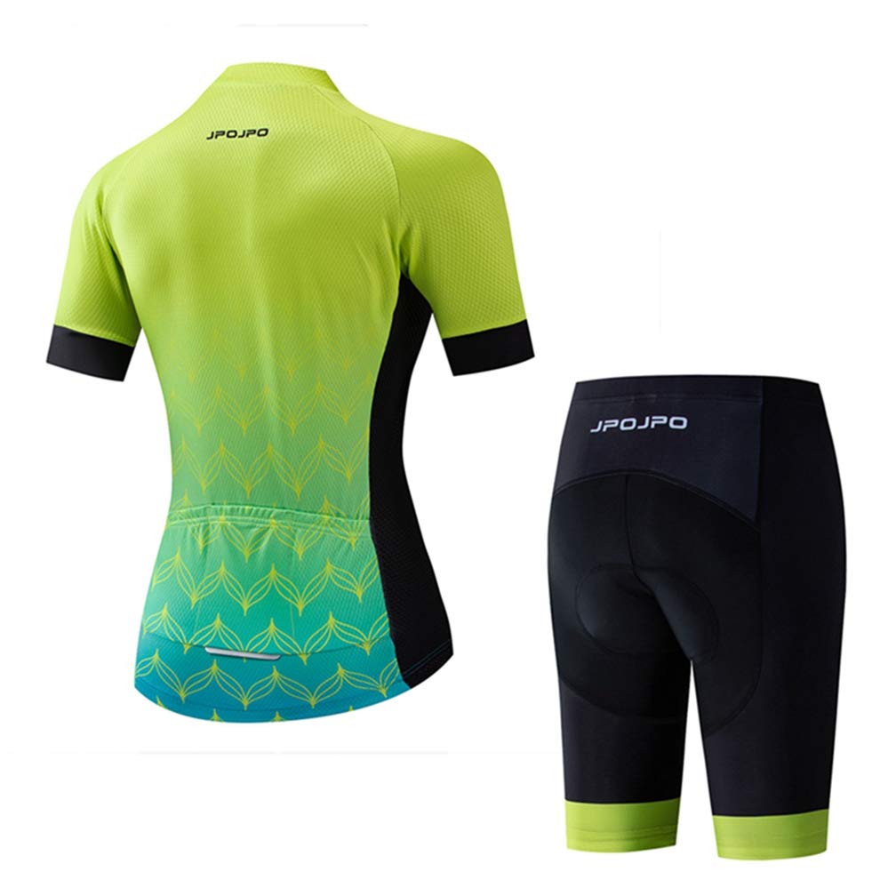 Summer Women MTB Bike Cycling Clothing Mountain Cycling Jersey Bicycle Shorts Sets Gold S