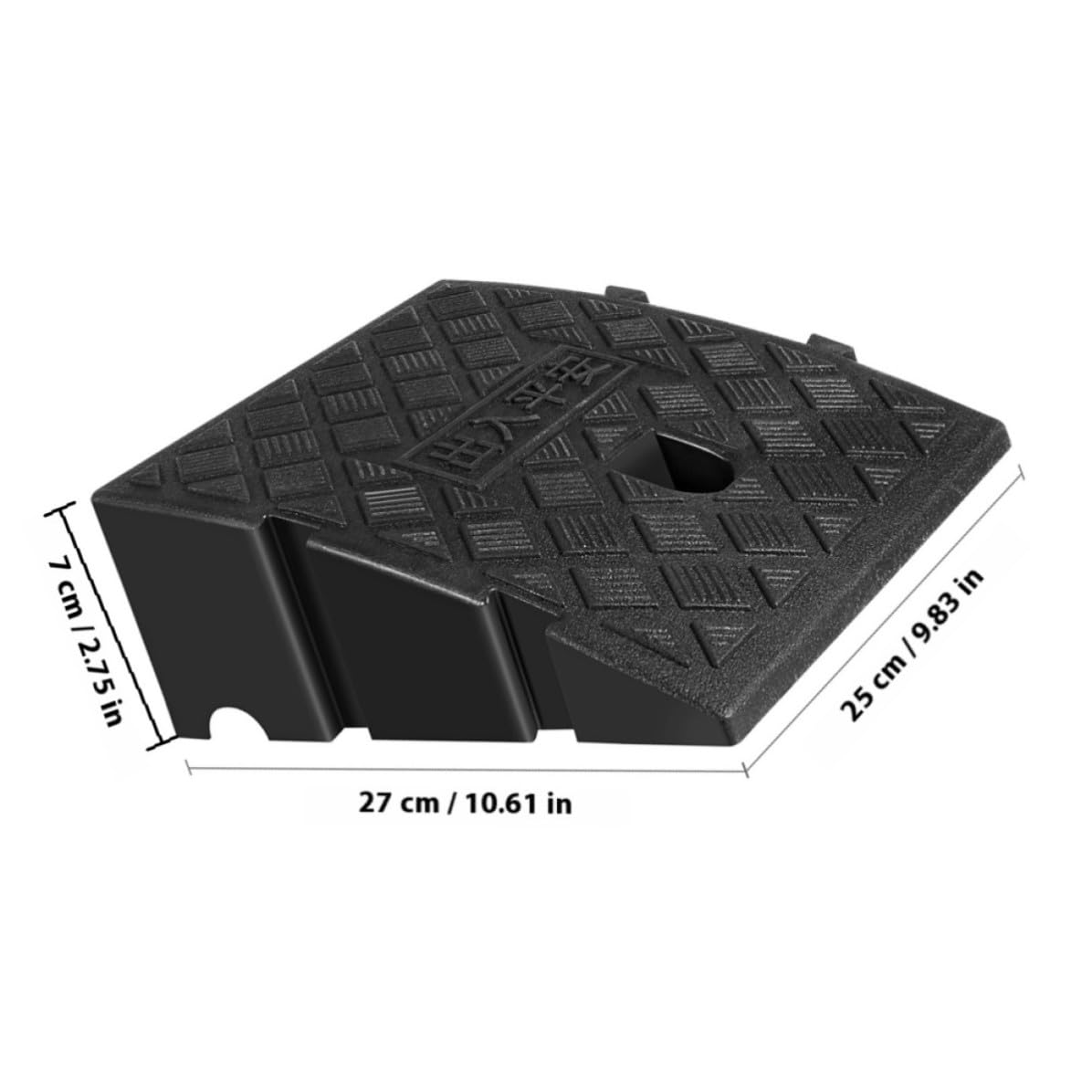 2 Piezas Rampa de Entrada de Plástico Negro para Sillas de Ruedas