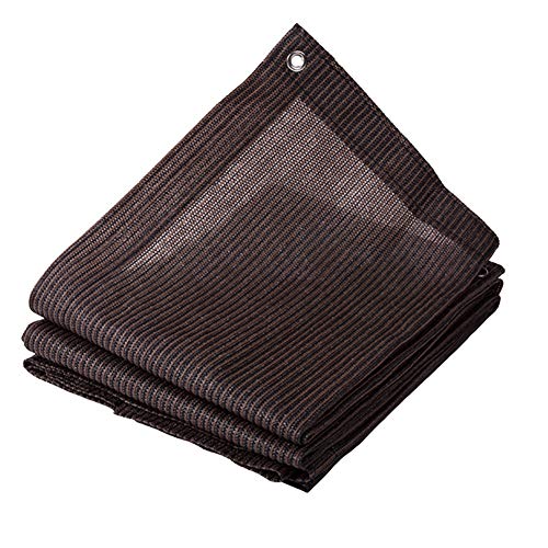 LiQi Malla sombreadora Sun Net Marrón 90% -95% Paño de Sombra de Jardín, Malla de Sombra Borde Pegado con Arandelas de Cobre para Techos de Plantas Cenador Invernadero (Size : 1u00d74m(3u00d713ft))