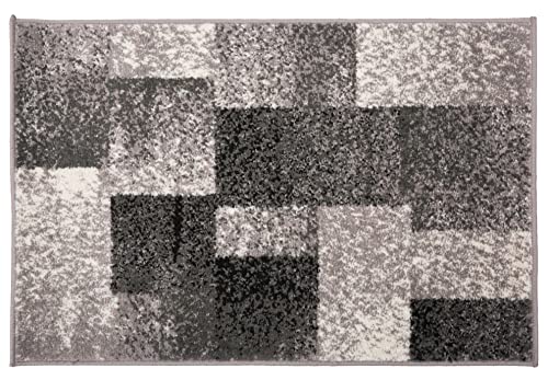 Tapete moderno Rectangular 2 x 3 pies color gris miniatura 4