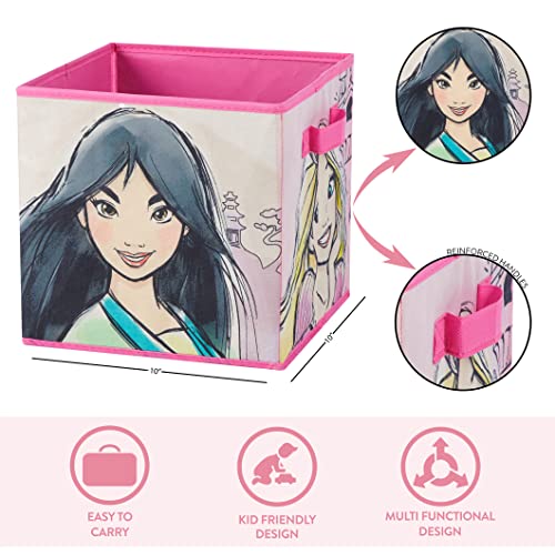 Disney Princess Collapsible Storage Cubes, Set of 2, 10"x10" by Idea Nuova - Image 4