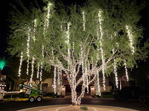 Stay Off The Roof 5ft. Snow Icicle Hanging 60 LED Tree Lights, Meteor