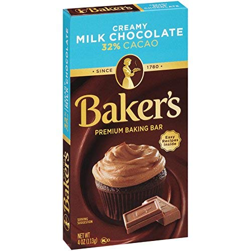 Baker's Milk Chocolate for Christmas Holiday Baking 2pk - 4oz/each Bar
