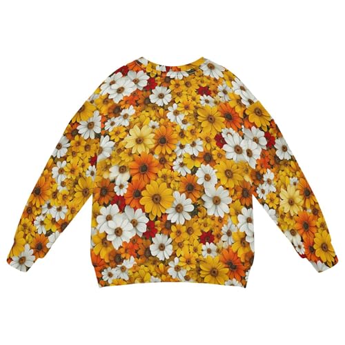 JUNZAN Spring Flowers Tickseed Kids Boys Pullover Hoodie Crewneck Tops Clothing Shirts Camping 4T2