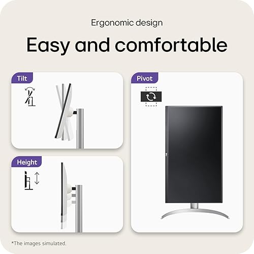 Miniatura 7 de LG 27UP850K-W Monitor de computadora IPS Ultrafine 4K UHD de 27 pulgadas (3840 x 2160), 60Hz, 5ms, DisplayHDR 400, altavoz integrado, HDMI,