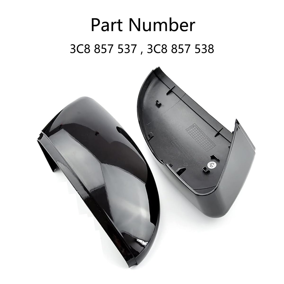 Tappi per specchietto retrovisore auto, 1 paio di coprispecchietti retrovisori compatibili con VW Sagitar Magotan B7 Passat CC Beetle Scirocco