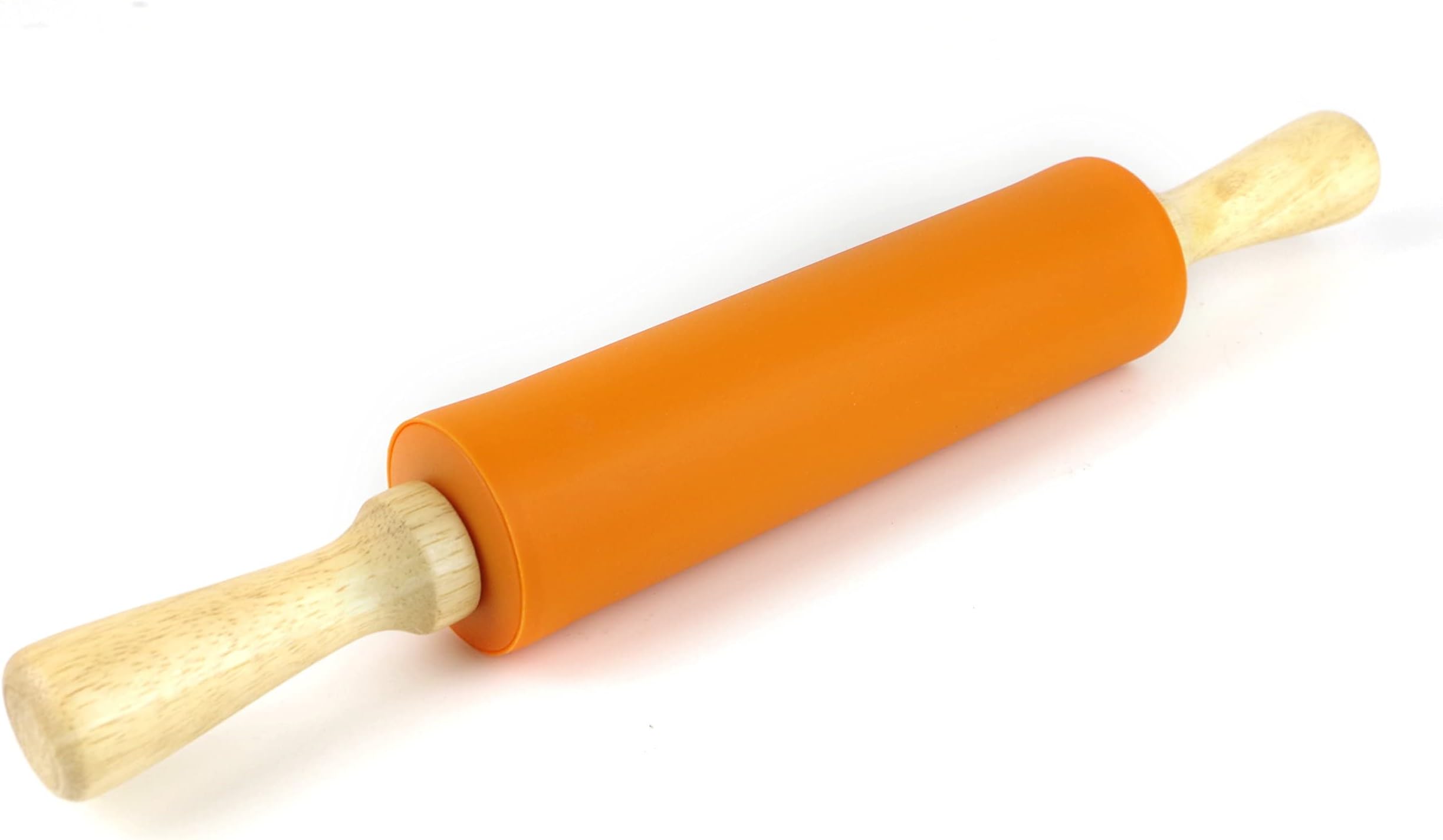 Rouleau à Pâtisserie En Silicone Antiadhésif - Pour Pâte à Pizza, Biscuits, Fondant - Poignée Ergonomique - Facile à Nettoyer - Rouge