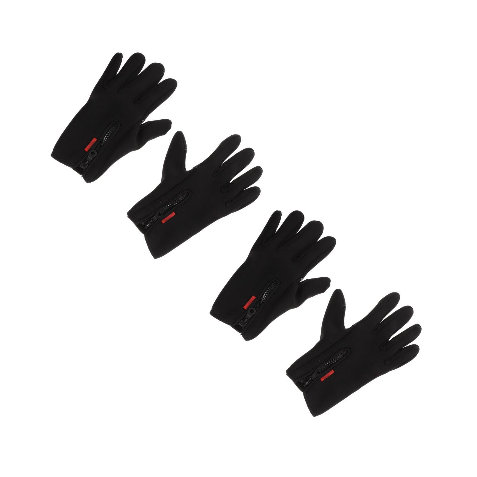 ibasenice Guantes Dedo Escalada Protector Camuflaje Slip Cortar Largo Lana guantillas Gimnasio Gloves Fishing Impermeable Antideslizante Guante de Pesca de Invierno Forro Polar Black