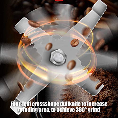 KKmoon Moedor de grãos de café elétrico multiuso Máquina de moagem de aço inoxidável para sementes e