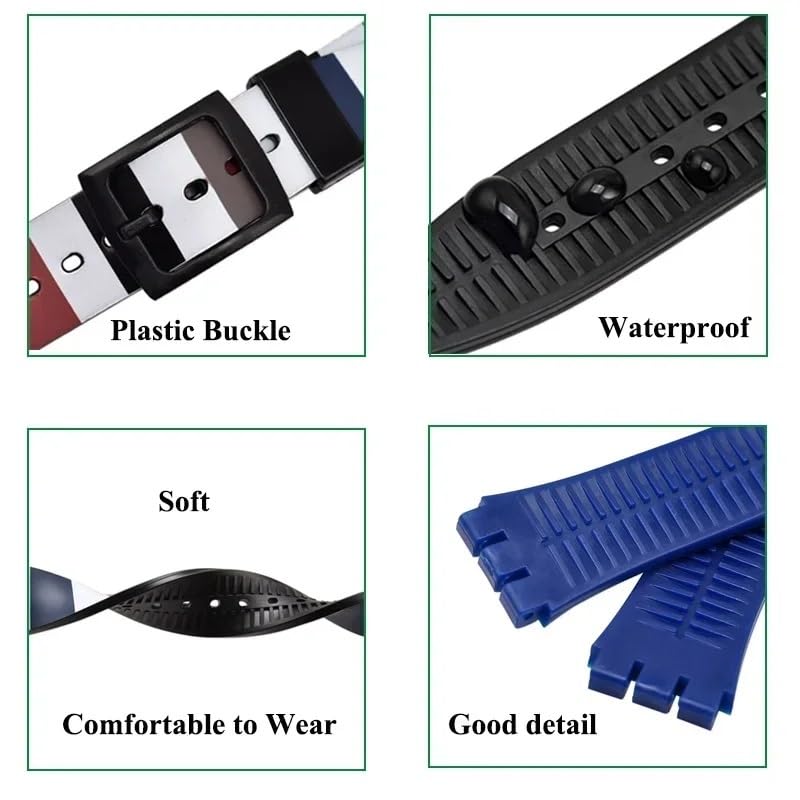 Bracelet montre Swatch souple effet gelée noir imperméable 16mm