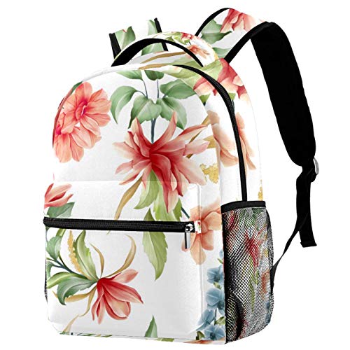 Sac à dos de voyage anti-gourde qui fuit motif floral de campus