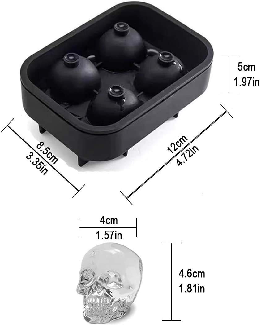 Skull Ice Cube Tray - Flexible Silicone Mould -2
