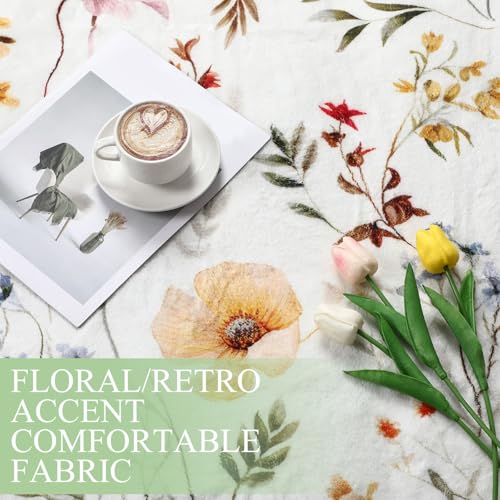 Alfombra decorativa Drydiet Boho 4 x 6 ft floral miniatura 6