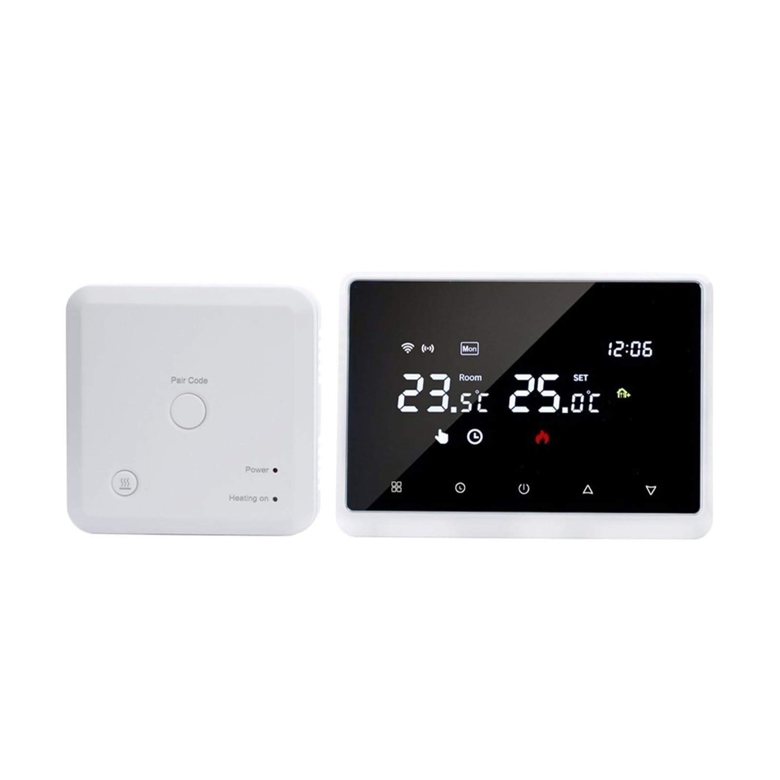 Termostat cyfrowy, Inteligentny przełącznik termostatu Tuya, regulator temperatury do bojlera gazowego ogrzewanie wody obsługa wyświetlacza LCD(Wit)
