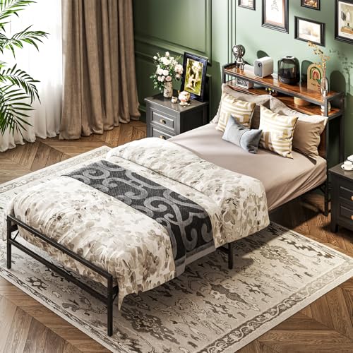 La Mejor Lista de Camas los 10 mejores. 46 Simple Wisdom Base Cama Individual,Base para Camas Individuals,Cama Individual Está Equipado con un Cabecero de Madera,Robusto y Estable,Diseño Sencillo y Fácil Montaje,100 *...