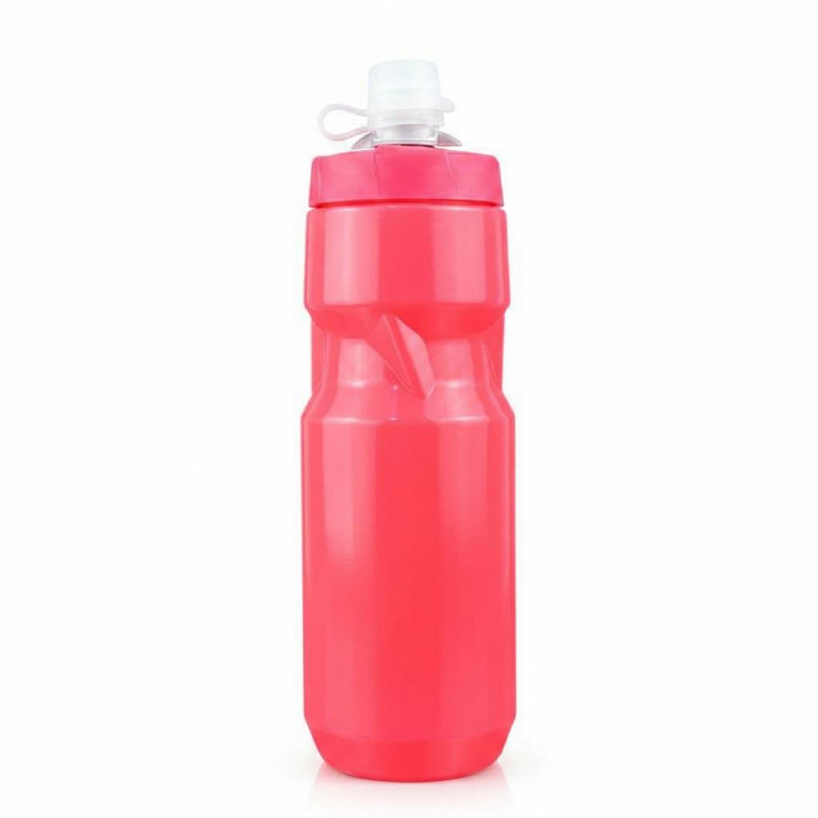 Transparent Cycling Water Bottle PP Plastic Bike Bottle Easy to Clean Drinkware Leak-Resistant Cap for Cyclists, Outdoor, Sports, Rose Red, 710ML-image-24