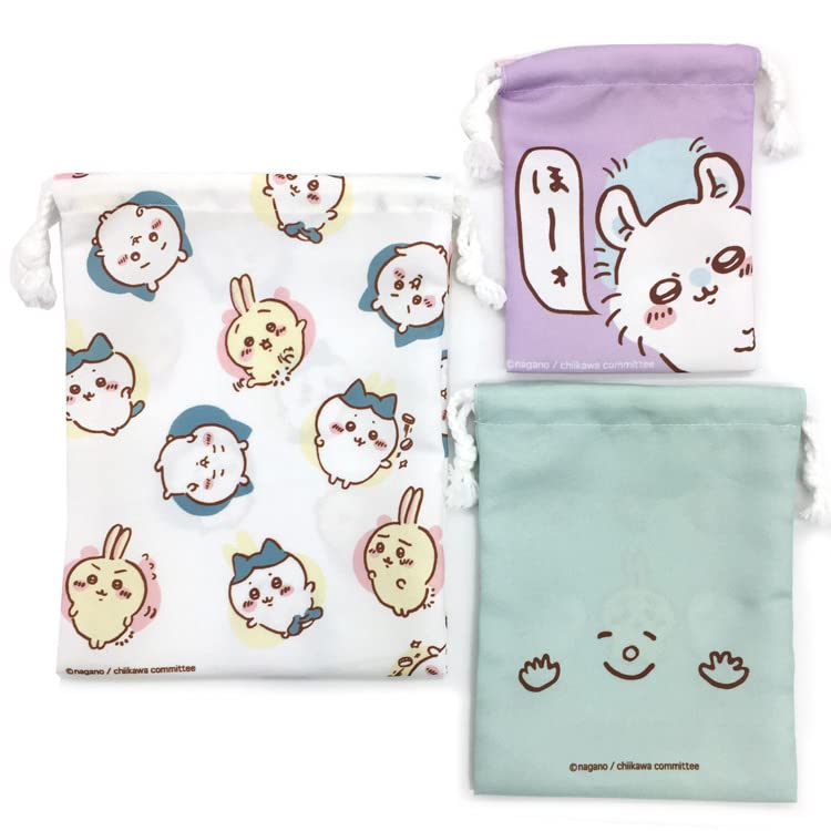 marimoページ！ Marimo Craft 884400 Chikawa 3P Drawstring Bag, Twitter Line