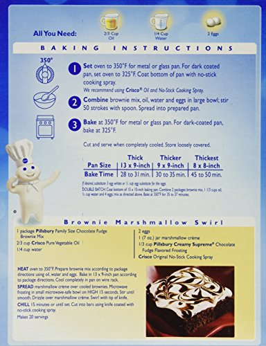 Pillsbury Chocolate Fudge Brownie Mix 18.4 Oz (Pack Of 6) #TOP1