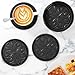 HFHOME Silicone Coasters Set with Holder - 6 Pack Drink Coasters for Coffee Table, Bar, Desk - Tabletop Protection Gift - Black