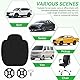 Huucozn Universal Sitzauflagen Vordersitze, 60 x 48cm Auto Sitzauflage Sitzauflagen Vordersitz Sitzkissen Auto Anti Rutsch Autositzauflage Vordersitzbezüge Atmungsaktiv Autositzauflage für Autositz