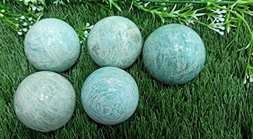 Miniatura 7 de WholesaleGemShop Cuarzo Tiendaita natural de 1.57 a 1.77 pulgadas (1.575-1.772 in), esfera de bola, piedra preciosa A+ tallada a mano, cristal