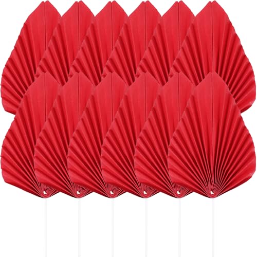 Hemoton 20pcs Palm Shaped Cupcake Picks Cake Decoration Insert Cards Party Supplies Cake Ornaments Wedding Birthday Party Palm Leaf Cake Decorations