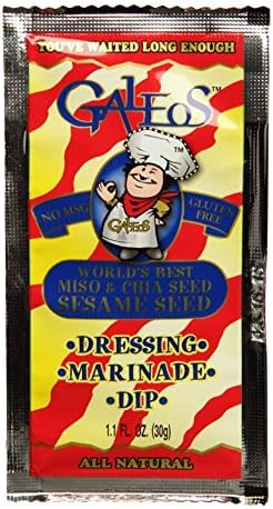 Galeos All Natural Miso Sesame Dressing, 1.1 Oz (Pack of 25) Pouch