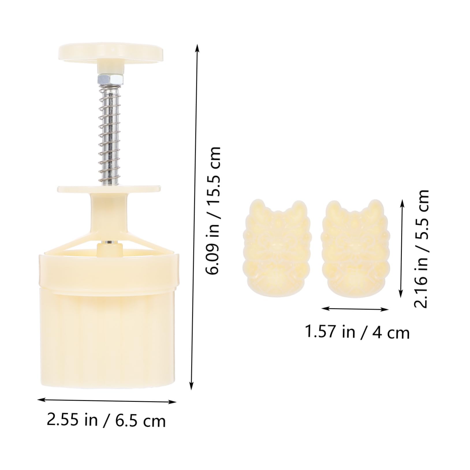 Cabilock 1set Hand Press Moon Cake Molds Chinese Baking Molds for Cookies and Desserts Smooth Release Easy Mid-autumn Festival