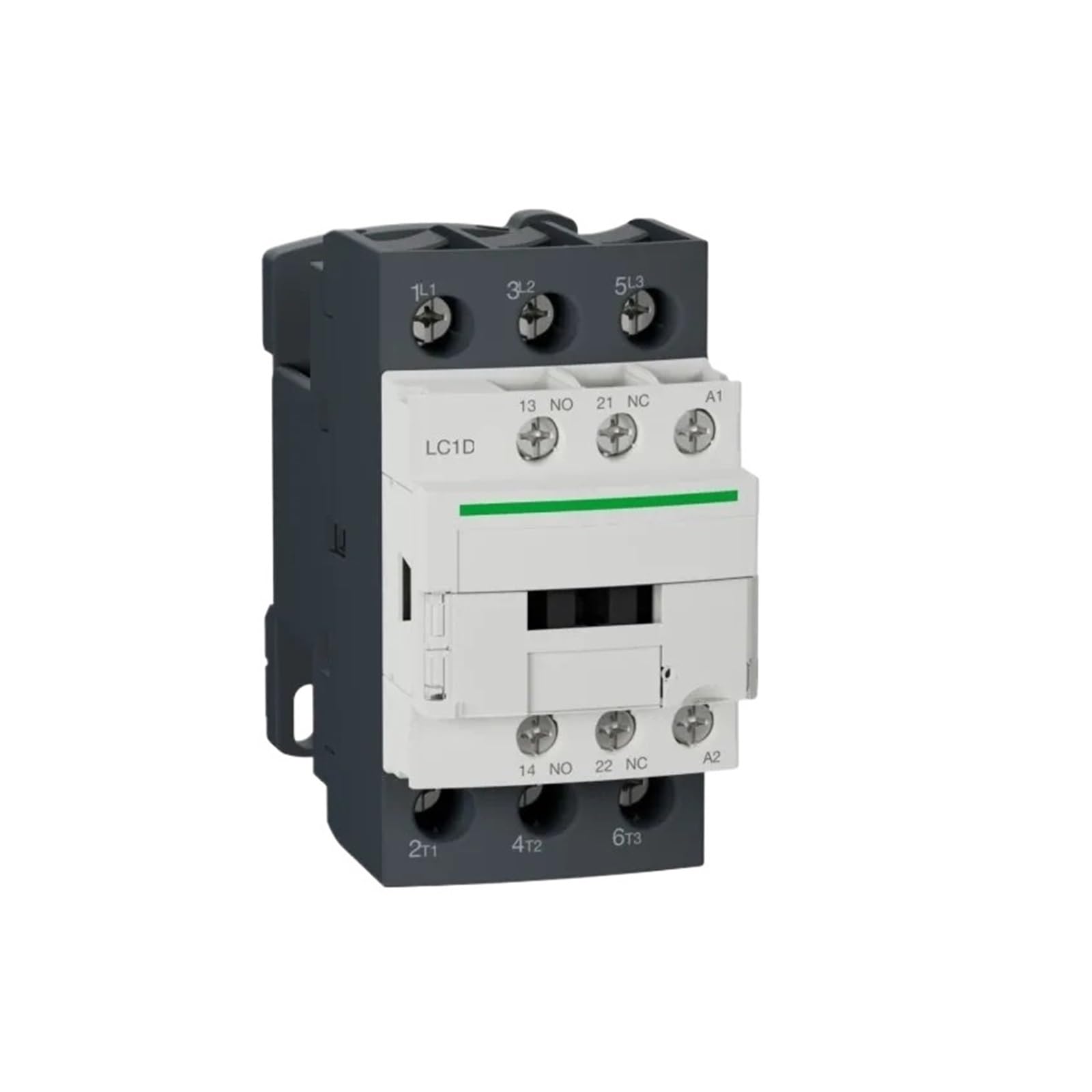 Contactor de CA trifásico LC1 D de 3 polos con contactos 1 NA 1 NC para motores