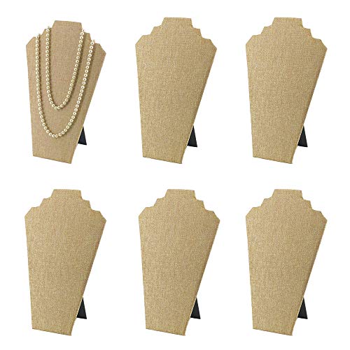 7TH VELVET 6pcs/ Pack 12.5inches Necklace Display Stands Easel Jewelry Organizer Stands