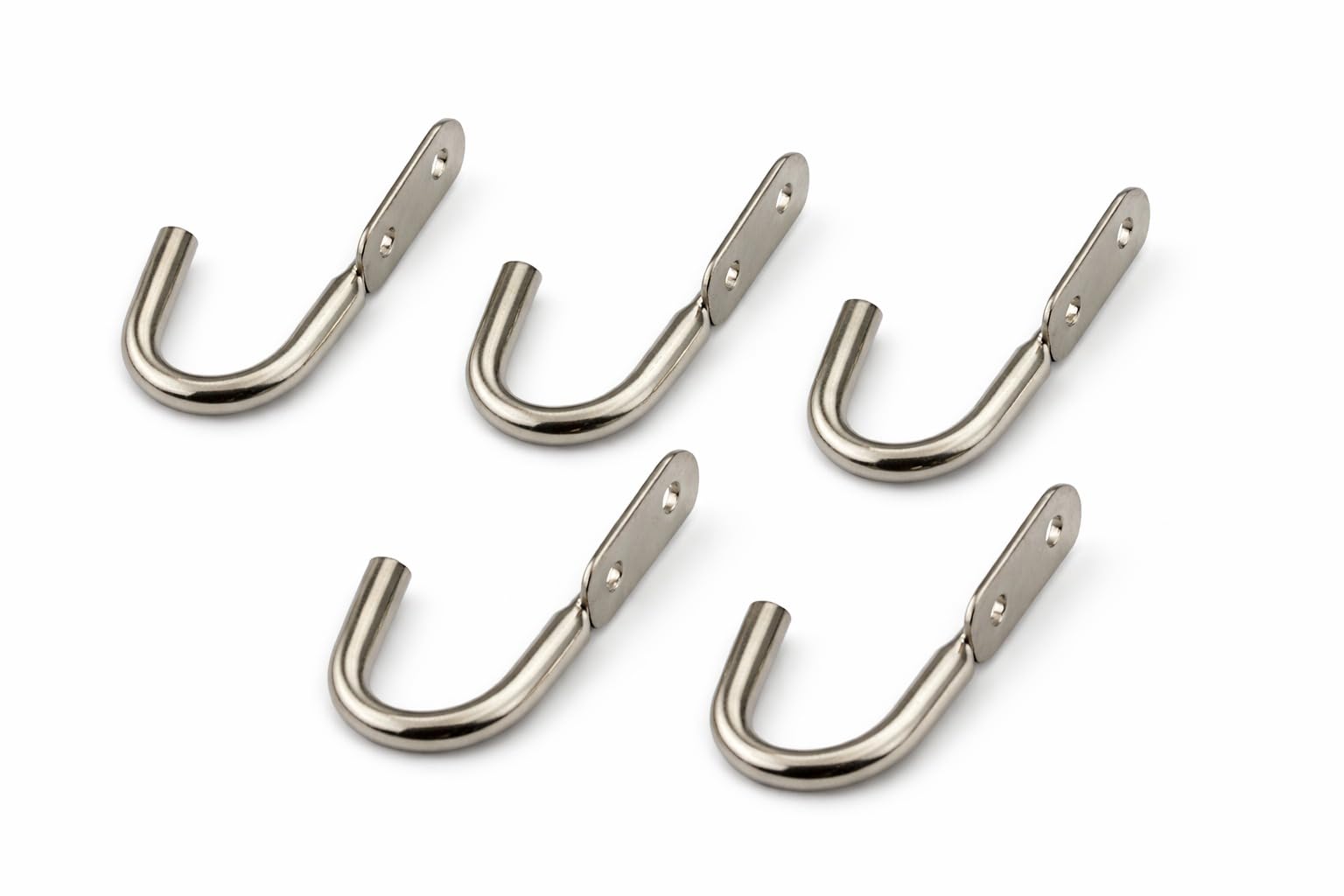 Stainless Steel Screw J Hooks for Wall & Wood | Heavy Duty Ceiling Cup Hooks for Hanging Plants, Lights & Kitchen Use (Pack of 5)-image-0