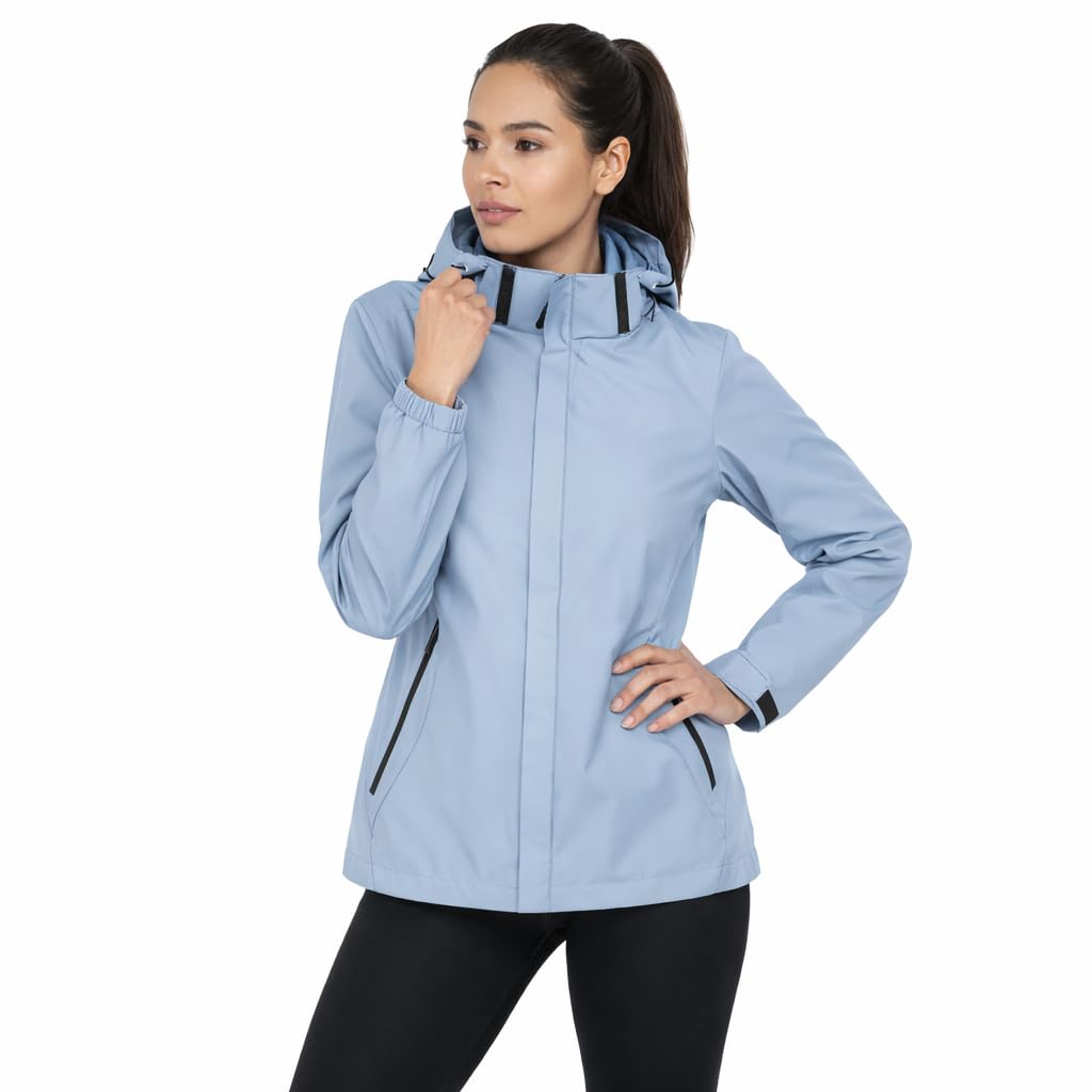 Blu Apparel Veste imperméable pour femme avec doublure en maille respirante coupe-vent