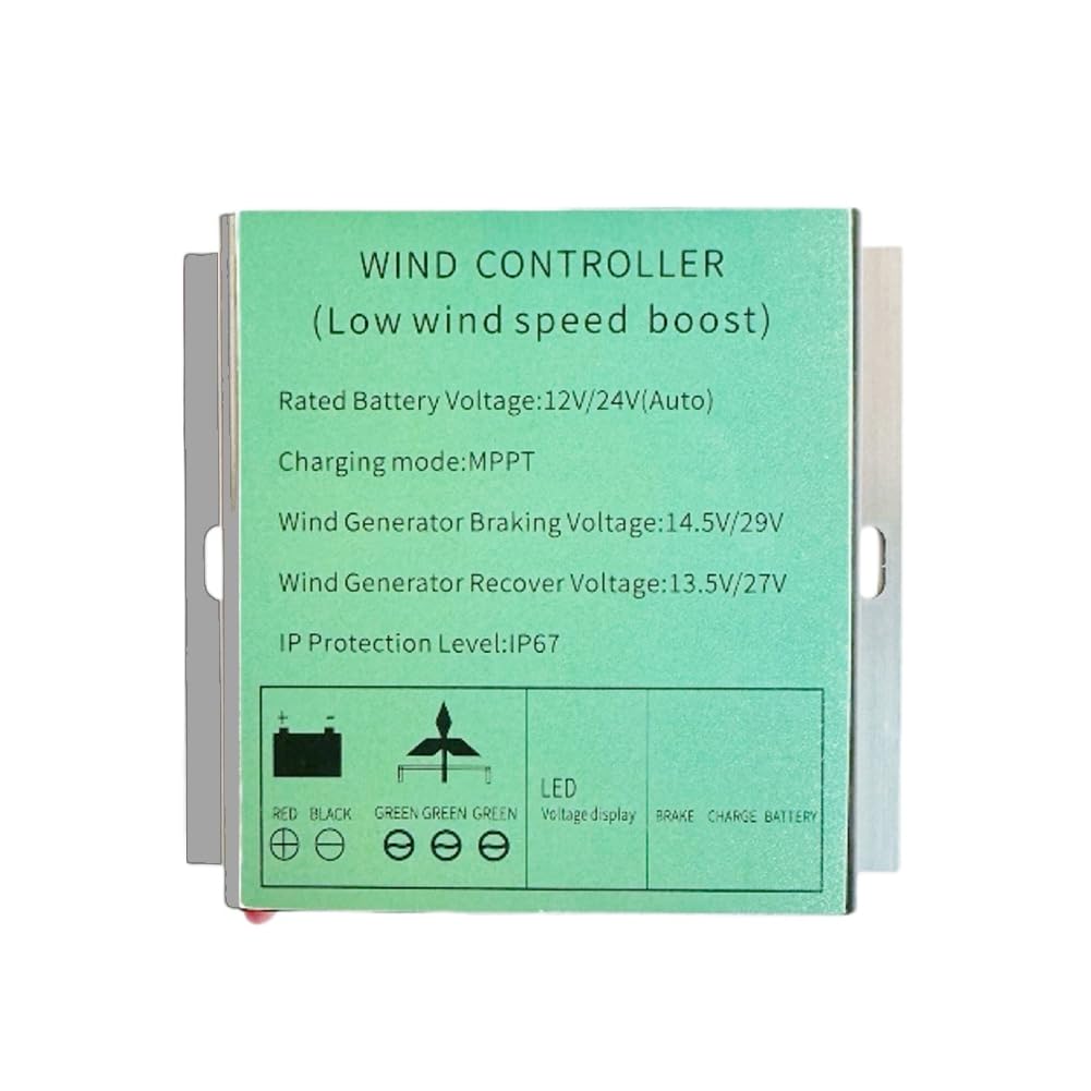 UDSKNV[KSL Wind Turbine Charge Controller Auto Match 12V 24V 100W-600W IP67 Waterproof Universal Generator Low Voltage Speed Boost