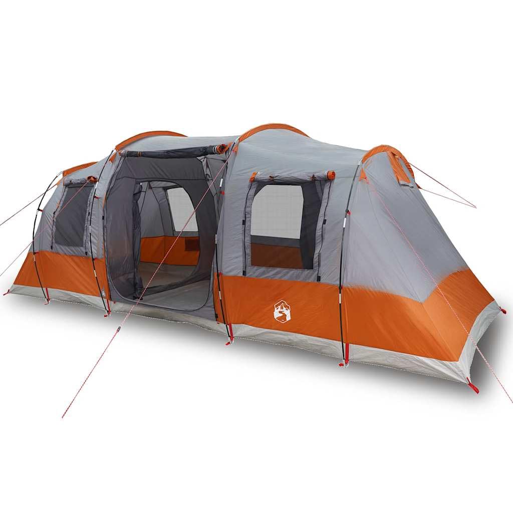 Tenda a tunnel per 4 persone con due cabine letto in design impermeabile verde per avventure in campeggio